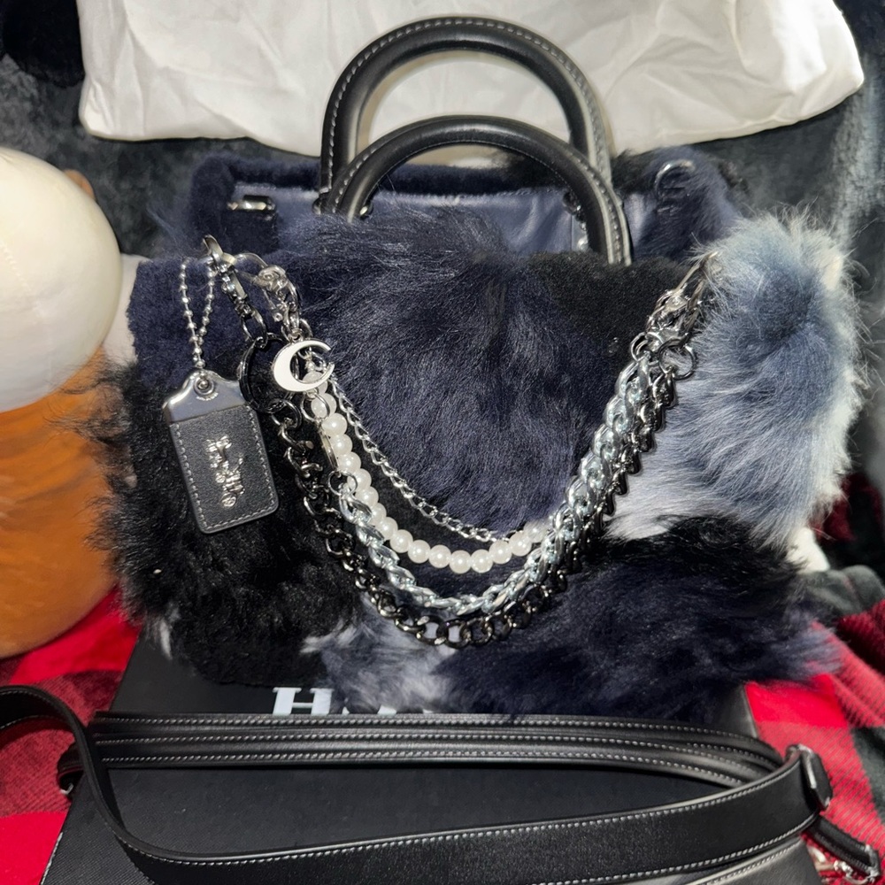Coach Rogue 25 patchwork fur CM570